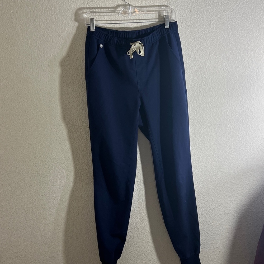 Figs Technical Collection Black Jogger Scrubs Pants S blue Nurse medical hospita